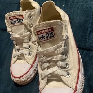 Cream colored converse